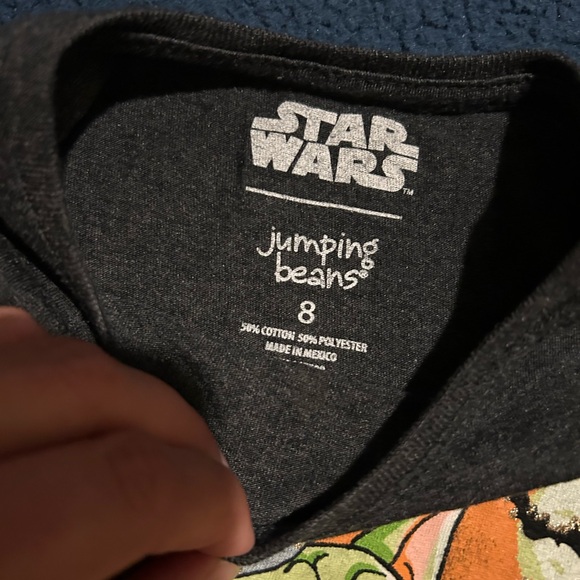 Jumping beans from Kohls Grogu “baby yoda” Halloween t-shirt size 8 - Picture 4 of 4